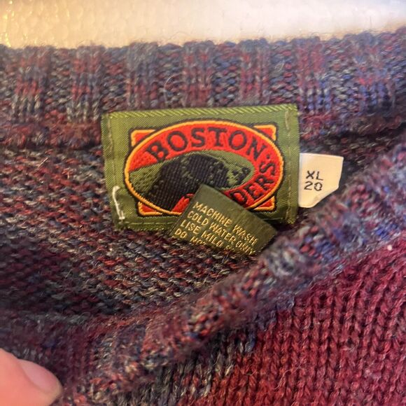 Boston Traders Vintage Multicolor Argyle Wool Blend Knit Sweater size xl - Picture 4 of 5